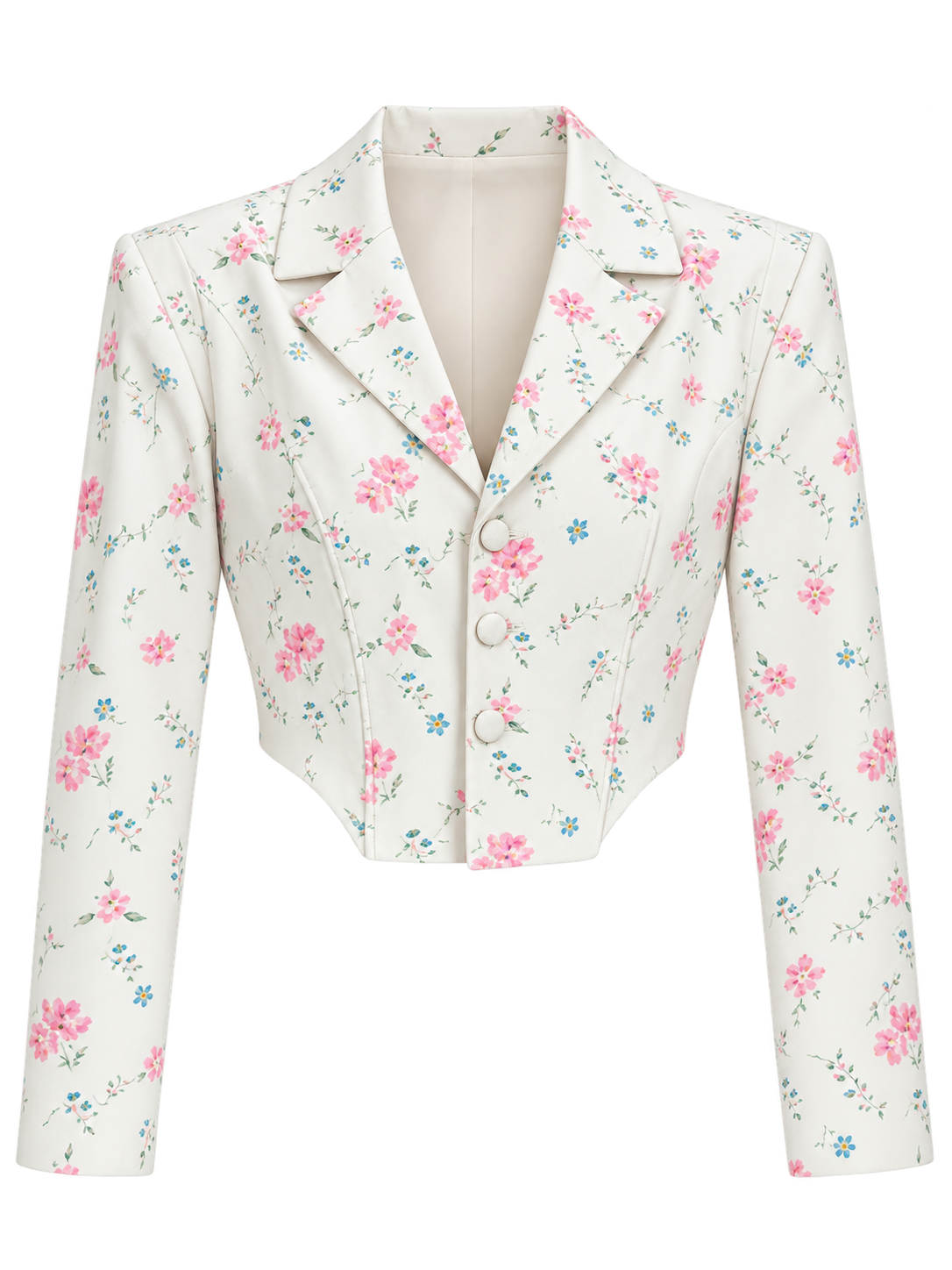 Women's Floral Two Piece Blazer & Skirt Set