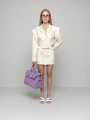 Women's Floral Two Piece Blazer & Skirt Set